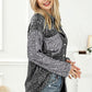 Sequin Button Up Collared Neck Shirt