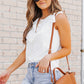 Buttoned Ruffled Tank Top