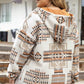 Plus Size Half Zip Drawstring Hoodie with Pocket