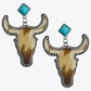Bull Shape Turquoise Dangle Earrings