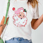 Santa Round Neck Short Sleeve T-Shirt