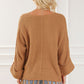 Fringe V-Neck Long Sleeve Sweater