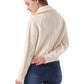 Zip-Up Collared Neck Long Sleeve Sweater