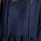 Swiss Dot Tie Neck Flounce Sleeve Blouse