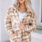 Plaid Collared Neck Jacket