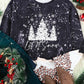 LET IT SNOW Graphic Leopard Sweatshirt