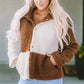 Color Block Snap Down Jacket