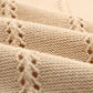 Openwork Surplice Dropped Shoulder Sweater