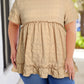Plus Size Frill Trim Babydoll Blouse
