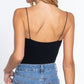 ACTIVE BASIC Ribbed Round Neck Cami Bodysuit