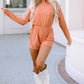 Long Sleeve Round Neck Romper
