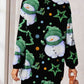 Printed Button Up Long Sleeve Cardigan