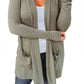 Open Front Long Sleeve Cardigan