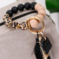 Beaded Keychain with Layered Tassel