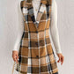 Plaid Lapel Collar Vest