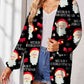 Printed Button Up Long Sleeve Cardigan
