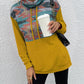 Geometric Drawstring Long-Sleeve Sweatshirt