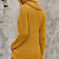 Decorative Button Mock Neck Sweater