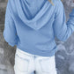 Half Snap Drawstring Long Sleeve Hoodie