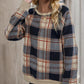 Plaid Round Neck Long Sleeve Sweatshirt