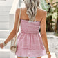 Leopard Frill Trim Strapless Blouse