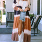 Color Block Collared Neck Longline Shirt