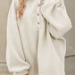 Sherpa Dropped Shoulder Long Sleeve Hoodie