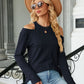Dropped Shoulder Long Sleeve Blouse