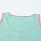 Leopard Color Block Decorative Button Tank