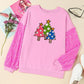 Tree Graphic Sqequin Long Sleeve Sweatshirt