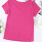 Rhinestone Crisscross Short Sleeve Top