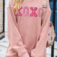 XOXO Round Neck Dropped Shoulder Sweatshirt