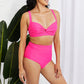 Marina West Swim Take A Dip Twist High-Rise Bikini in Pink