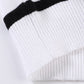 Striped Decorative Button Mock Neck Sweater