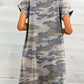 Scoop Neck Short Sleeve Pocket Dress