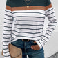Striped Round Neck Long Sleeve T-Shirt