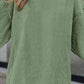 Ribbed Round Neck Drop Shoulder Sweatshirt