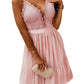 Lace Adjustable Spaghetti Strap Tiered Dress