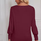 Round Neck Puff Sleeve T-Shirt