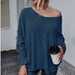 Full Size Round Neck Dropped Shoulder Tied T-Shirt