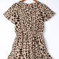 Leopard Flutter Sleeve Ruffle Hem Romper
