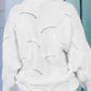 Half Zip Openwork Long Sleeve Sweater