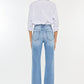 Kancan High Waist Raw Hem Straight Jeans