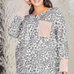 Plus Size Leopard Print Long Sleeve Sweatshirt
