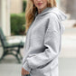 Drawstring Drop Shoulder Long Sleeve Hoodie
