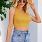 Ribbed Cropped Knit Tank
