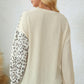 Leopard Patchwork Long Sleeve Top