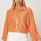 Textured Button Up Long Sleeve Shirt