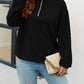 Quarter-Zip Collared Drop Shoulder Sweatshirt