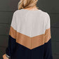 Chevron Print Drop Shoulder Top